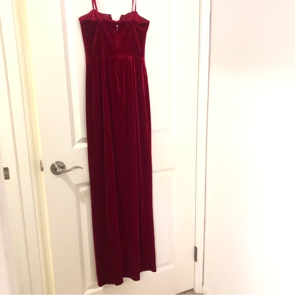 BCBG Maxazria Strapless Velvet Gown - Picture 5 of 7